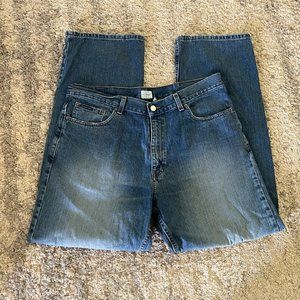 CK Calvin Klein Dark Wash Blue Straight Leg Jean Pants Mens sz 36